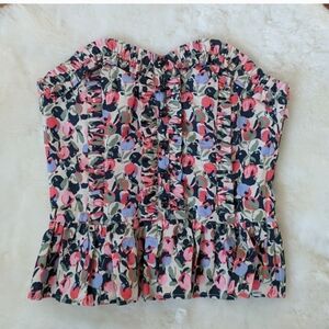 H&M floral bustier top